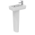 Ideal Standard I.Life S Compact Basin and Full Pedestal 450mm Wide - 1 Tap Hole