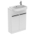 Ideal Standard I.Life S Floor Standing 2-Door Compact Vanity Unit with Basin and Matt Black Handle 600mm - Matt White