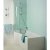 Ideal Standard Tempo Arc Curved Hinged Bath Screen 1400mm H x 820mm W - 5mm Glass