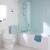 Ideal Standard Tempo Arc Curved Hinged Bath Screen 1400mm H x 820mm W - 5mm Glass | Thumbnail Image