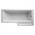 Ideal Standard Tempo Cube L-Shaped Square Shower Bath with Front Panel and Screen