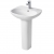 Ideal Standard Tesi Basin and Full Pedestal 500mm Wide 1 Tap Hole