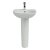Ideal Standard Tesi Cloakroom Basin and Full Pedestal 450mm Wide 1 Tap Hole