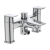 Ideal Standard Tesi Pillar Mounted Bath Shower Mixer Tap with Shower Set - Chrome | Thumbnail Image