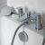 Ideal Standard Tesi Pillar Mounted Bath Shower Mixer Tap with Shower Set - Chrome | Thumbnail Image