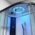 Insignia Monochrome Offset Steam Shower Cabin 1200mm x 800mm LH - Black Frame