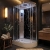 Insignia Platinum Black Marble Offset Quadrant Non Steam Shower Bath Cabin 1100mm x 700mm LH - Chrome Frame | Thumbnail Image