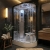 Insignia Platinum Offset Quadrant Steam Shower Cabin 1200mm x 800mm LH - Black Frame | Thumbnail Image