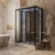 Insignia Platinum Rectangular Non Steam Twin Shower Cabin 1400mm x 900mm - Black Frame | Thumbnail Image