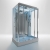 Insignia Platinum Rectangular Non Steam Twin Shower Cabin 1400mm x 900mm - Chrome Frame