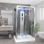 Insignia Premium Rectangular Non Steam Shower Cabin 1050mm x 850mm - Chrome Frame