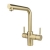 InSinkErator 3N1 L Shape Kitchen Sink Mixer Tap with Neo Tank and Filter - Gold