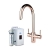 InSinkErator 3N1 J Shape Kitchen Sink Mixer Tap with Neo Tank and Filter - Rose Gold
