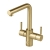 InSinkErator 4N1 L Shape Kitchen Sink Mixer Tap with Neo Tank and Filter - Brushed Gold