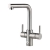 InSinkErator 4N1 L Shape Kitchen Sink Mixer Tap with Neo Tank and Filter - Brushed Steel