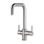 InSinkErator 4N1 U Shape Kitchen Sink Mixer Tap with Neo Tank and Filter - Brushed Steel