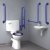 Inta Standard Doc M Pack with 6L Close Coupled Disabled Toilet - Blue