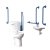Inta Standard Doc M Pack with 6L Close Coupled Disabled Toilet with Thermostatic Tap - Blue
