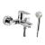 JTP Aria Bath Shower Mixer Tap with Kit Wall Mounted - Chrome