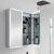 JTP Aspect 2-Door Mirrored Bathroom Cabinet with Demister Pad 700mm H x 600mm W - Chrome