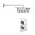 JTP Athena Thermostatic Dual Concealed Mixer Shower with Fixed Shower Head - Chrome