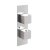 JTP Athena Slimline Thermostatic Concealed Shower Valve 1 Outlet with Dual Handle - Chrome