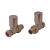 JTP Straight Radiator Valve Pair Pack - Brushed Bronze