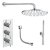 JTP Florence Triple Concealed Mixer Shower with Shower Handset + Bath Filler + Fixed Head