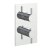JTP Florence Thermostatic Concealed 1 Outlet Shower Valve Rectangular Backplate - Chrome