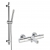 JTP Fusion Thermostatic Bath Shower Mixer Tap with Shower Rail Kit - Chrome