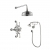JTP Grosvenor Thermostatic Exposed Shower Mixer with Fixed Head and Handset - Chrome | Thumbnail Image