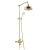 JTP Grosvenor Exposed Thermostatic Shower Mixer with Fixed Shower Head and Shower Kit - Brushed Brass | Thumbnail Image
