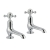 JTP Grosvenor Long Nose Basin Taps Pair Cross Handle - Chrome