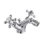 JTP Grosvenor Cross Bidet Mixer Tap with Pop Up Waste - Chrome