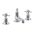 JTP Grosvenor 3-Hole Deck Mounted Bath Filler Tap Cross Handle - Chrome