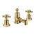 JTP Grosvenor 3-Hole Deck Mounted Bath Filler Tap Cross Handle - Polished Gold