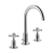JTP Grosvenor 3-Hole Basin Mixer Tap Cross Handle - Chrome