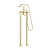 JTP Grosvenor Cross Freestanding Bath Shower Mixer Tap with Kit - Brushed Brass