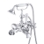 JTP Grosvenor Cross Wall Mounted Bath Shower Mixer Tap with Shower Kit - Chrome/White | Thumbnail Image