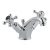 JTP Grosvenor Basin Mixer Tap with Pop Up Waste Cross Handle - Chrome/Black