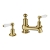 JTP Grosvenor 3-Hole Deck Mounted Basin Mixer Tap Lever Handle - Polished Gold