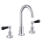 JTP Grosvenor 3-Hole Basin Mixer Tap Lever Handle - Chrome/Black