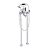 JTP Grosvenor Lever Freestanding Bath Shower Mixer Tap with Shower Kit - Chrome/Black