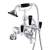 JTP Grosvenor Lever Wall Mounted Bath Shower Mixer Tap with Shower Kit - Chrome/Black