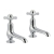 JTP Grosvenor Long Nose Basin Taps Pair Pinch Handle - Chrome