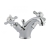 JTP Grosvenor Basin Mixer Tap with Pop Up Waste Pinch Handle - Chrome
