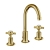 JTP Grosvenor 3-Hole Basin Mixer Tap Pinch Handle - Polished Gold