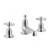 JTP Grosvenor 3-Hole Deck Mounted Basin Mixer Tap Pinch Handle - Chrome | Thumbnail Image