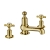 JTP Grosvenor 3-Hole Deck Mounted Basin Mixer Tap Pinch Handle - Polished Gold | Thumbnail Image