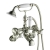 JTP Grosvenor Pinch Wall Mounted Bath Shower Mixer Tap with Shower Kit - Nickel/White | Thumbnail Image